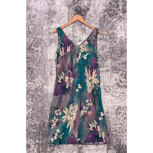 Hula Moon By Jams World Dress XL Womens Floral Sleeveless Mini - Picture 3 of 7